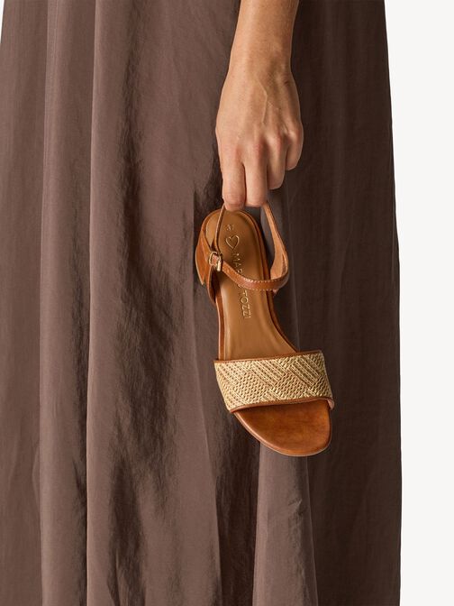 Sandale &agrave; talon - marron, COGNAC COMB, hi-res