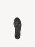 Schwarze Sohle robuster Winterstiefel mit profiliertem Muster