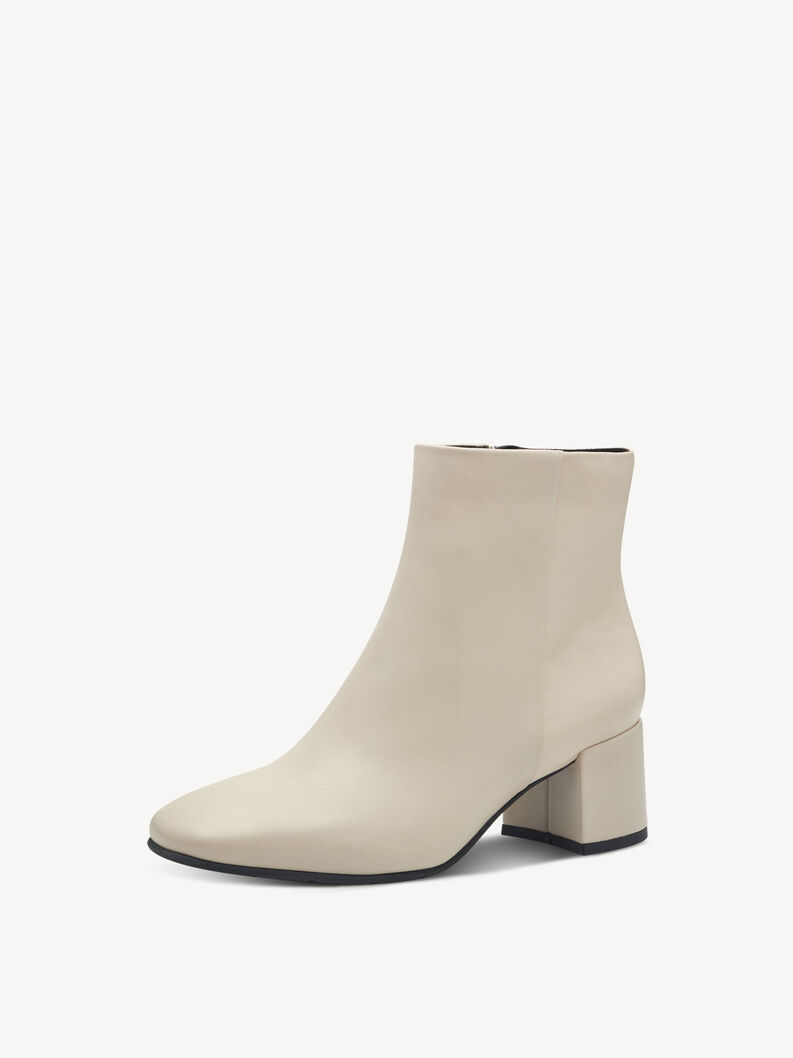 Leather Bootie - beige, CREAM, hi-res