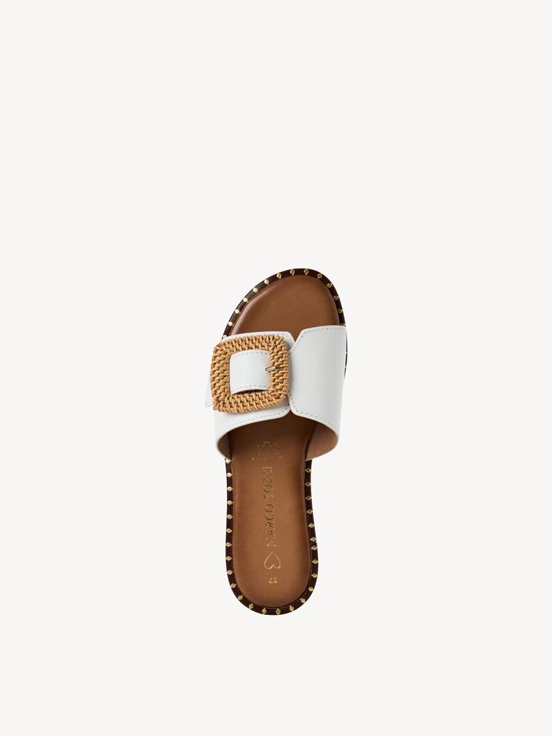 Leather Mule - white, WHITE COMB, hi-res
