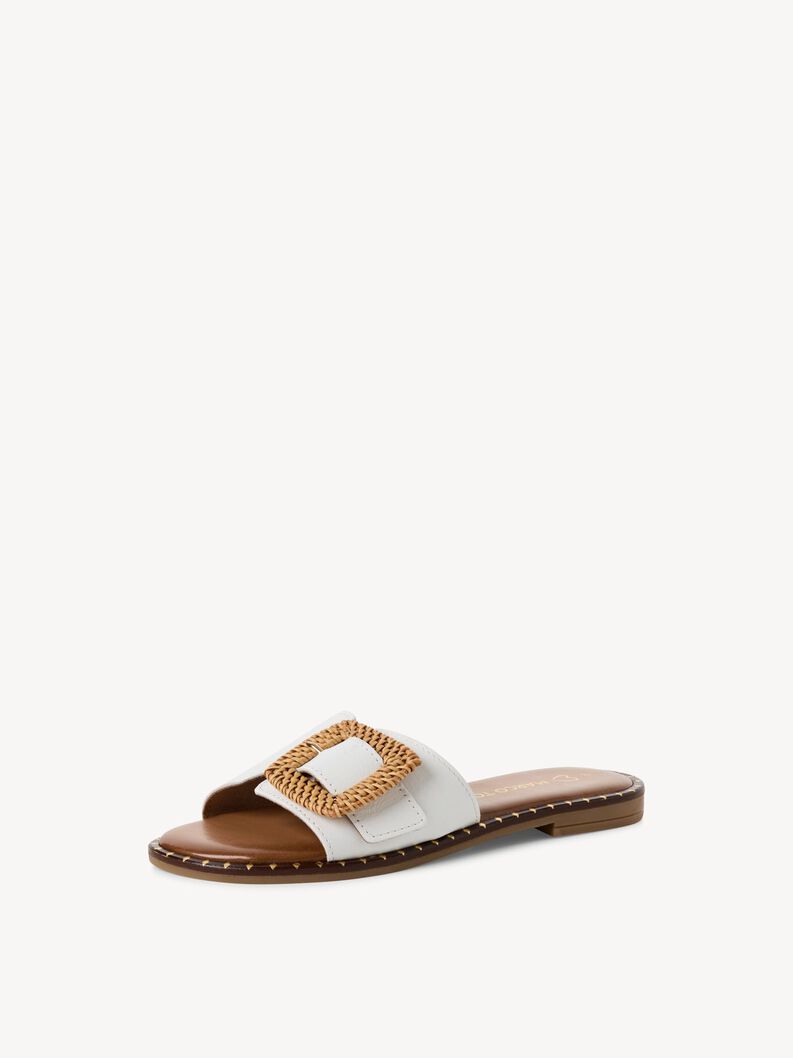 Leather Mule - white, WHITE COMB, hi-res