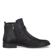 Leather Bootie - black, BLACK ANTIC, hi-res