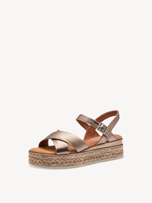 Leather Sandal - rose, ROSE METALLIC, hi-res