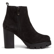 Lederstiefelette - schwarz, BLACK, hi-res