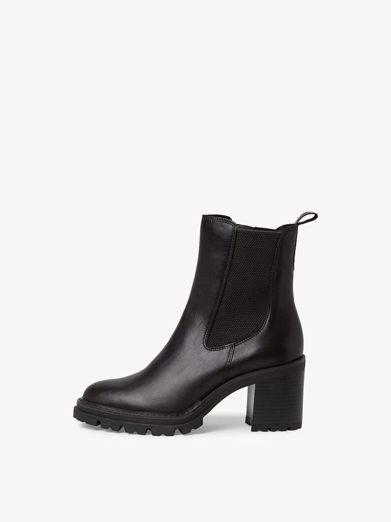 Leder Chelsea Boot - schwarz, BLACK, hi-res