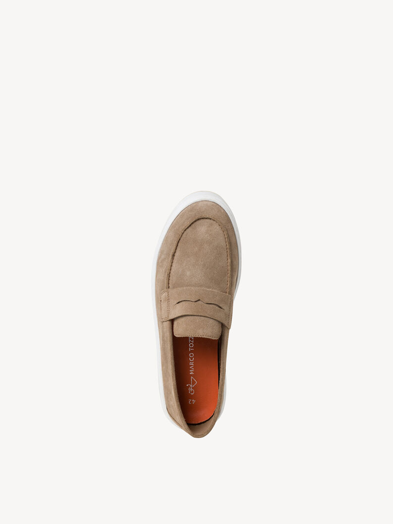 Lederslipper - beige, TAUPE, hi-res