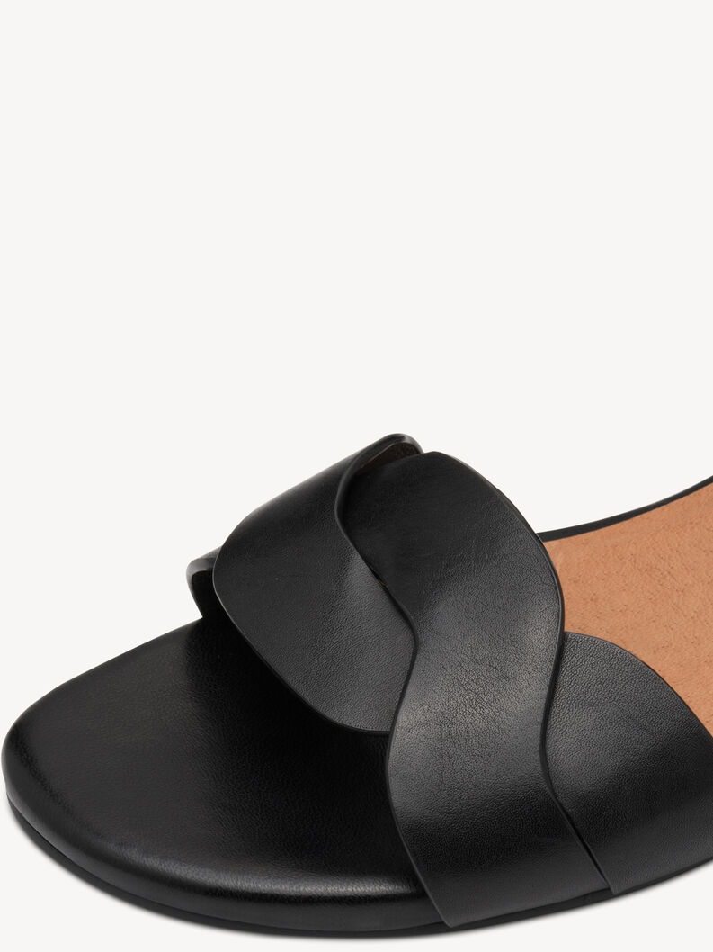 Ledersandale - schwarz, BLACK, hi-res