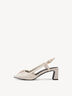 Ledersandalette - beige, CREAM, hi-res