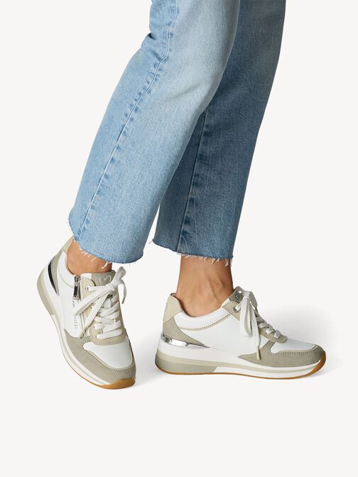 Sneaker - white, WHITE/MATCHA, hi-res