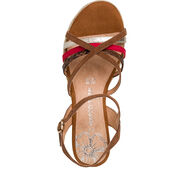 Leather Heeled sandal - brown, COGNAC COMB, hi-res