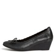 Escarpin en cuir - noir, BLACK, hi-res