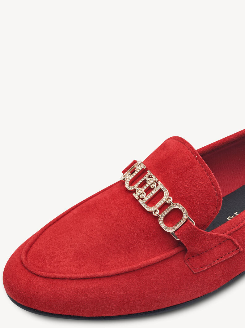 Leather Slipper - red, RED, hi-res