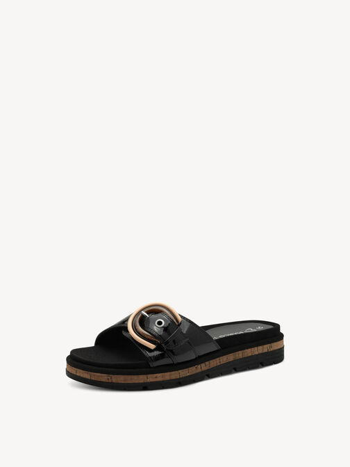 Pantolette - schwarz, BLACK PATENT, hi-res