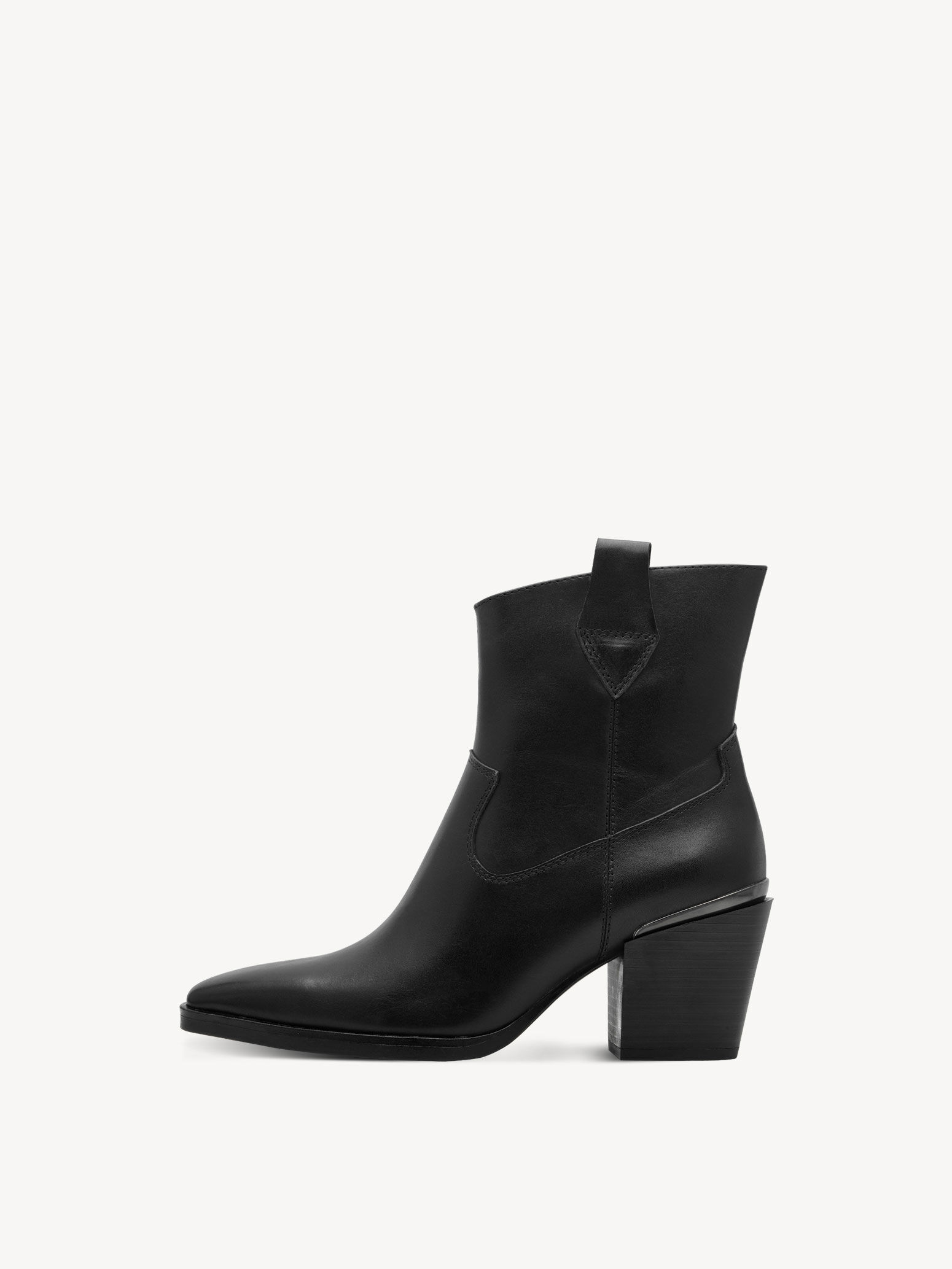 Mango leather western chelsea boot in black best sale