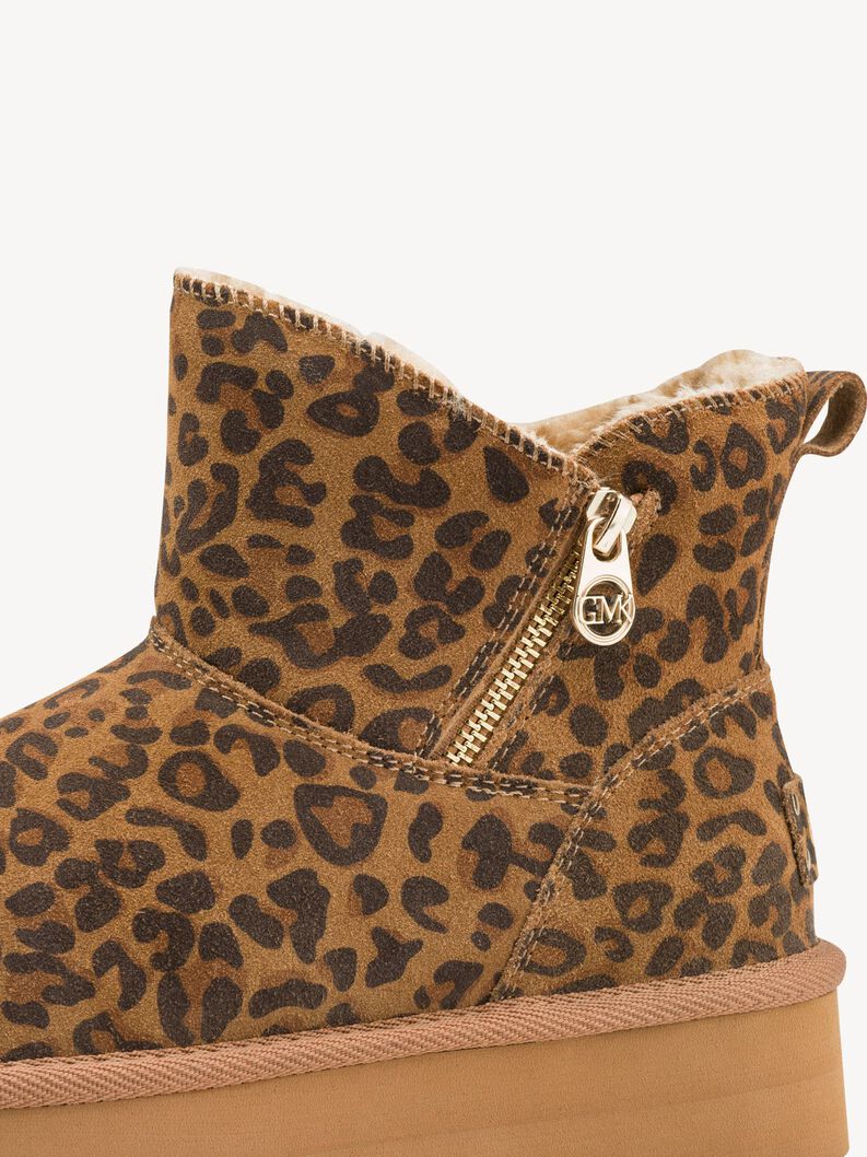 Lederstiefelette - braun Warmfutter, LEO COGNAC, hi-res