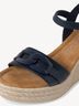 Ledersandale - blau, NAVY, hi-res