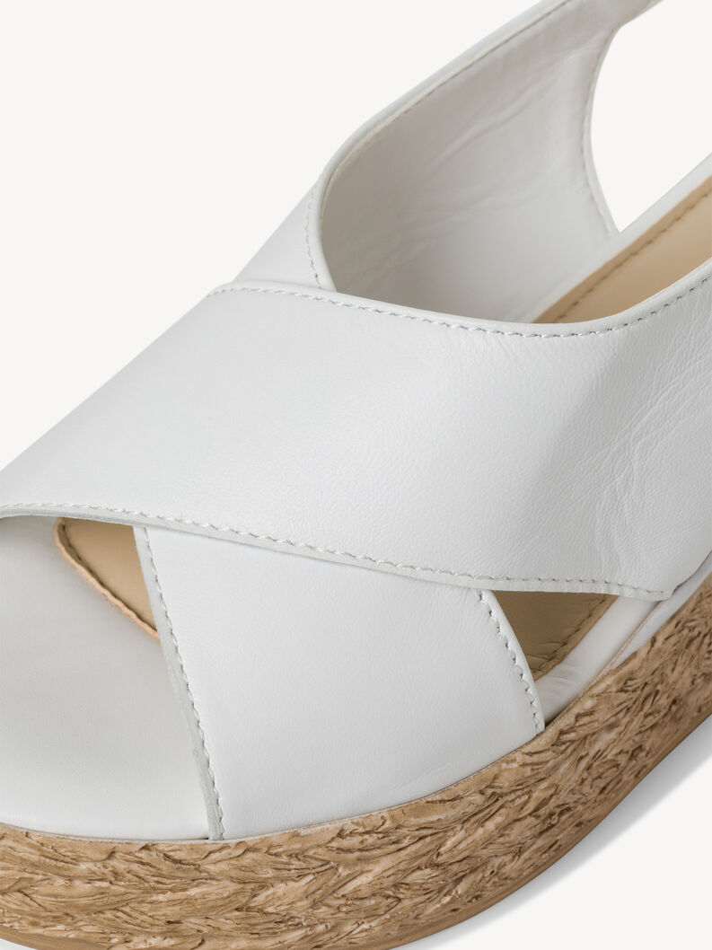 Ledersandale - weiß, WHITE, hi-res