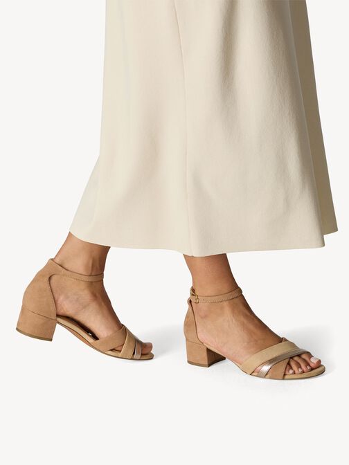 Sandale &agrave; talon - beige, NOUGAT COMB, hi-res