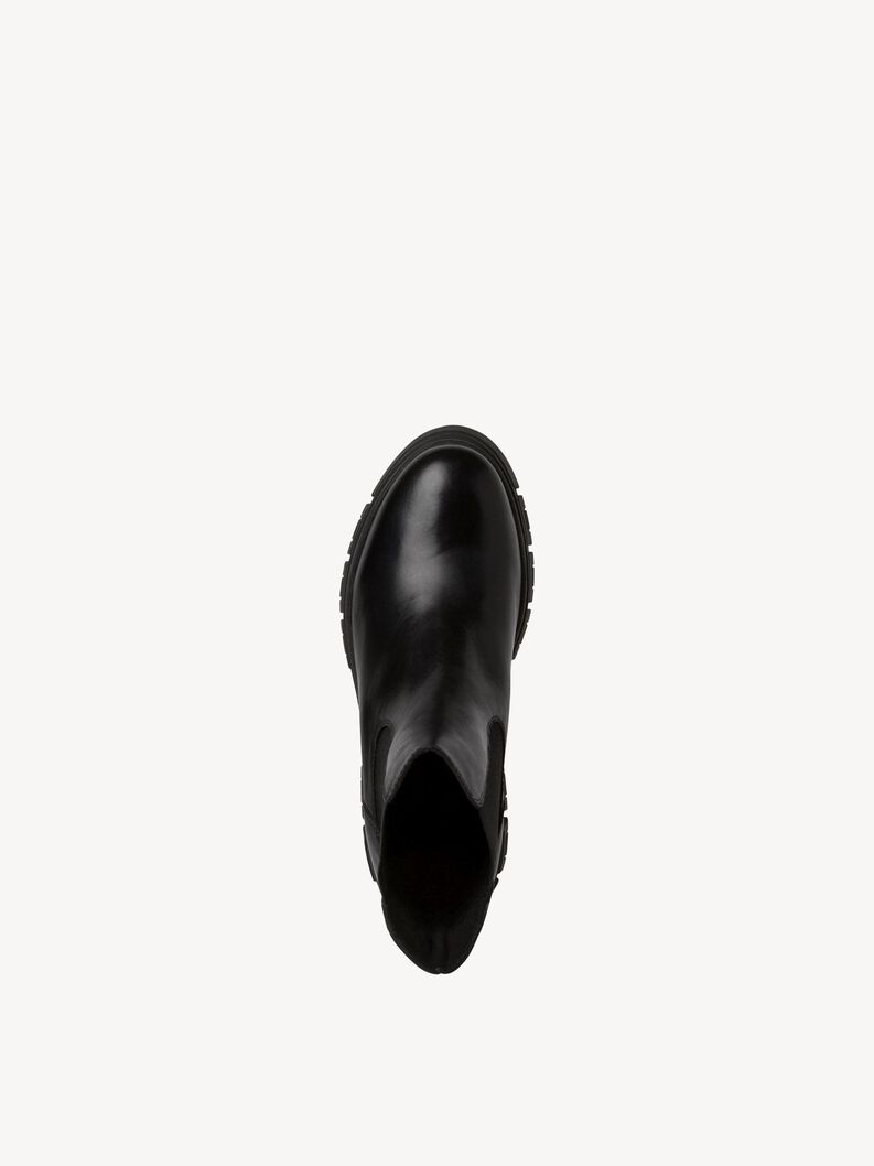 Lederstiefelette - schwarz, BLACK, hi-res