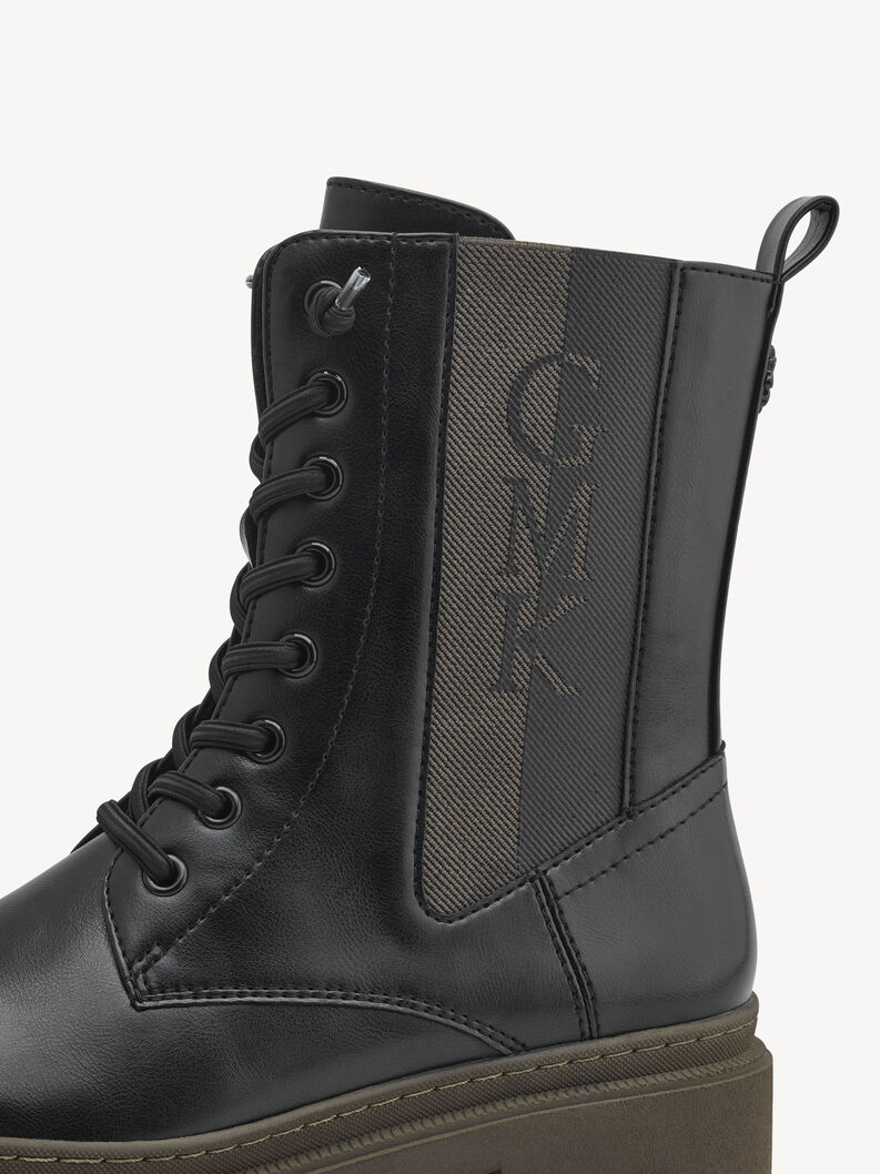 Stiefelette - schwarz, BLACK/KHAKI, hi-res