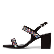 Heeled sandal - black, BLACK COMB, hi-res