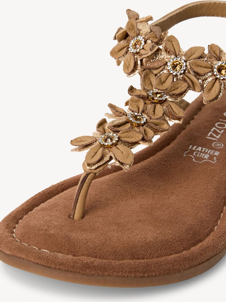 Ledersandale - beige, TAUPE COMB, hi-res