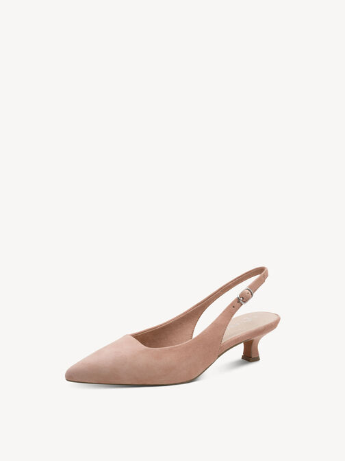 Lederslingpumps - rosa, NUDE, hi-res