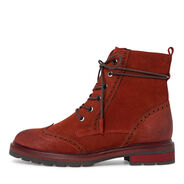 Leather Bootie - red, BRICK, hi-res
