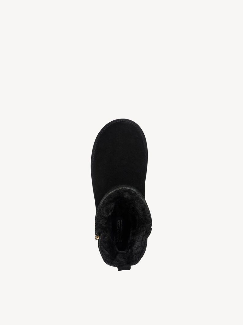Lederstiefelette - schwarz Warmfutter, BLACK, hi-res