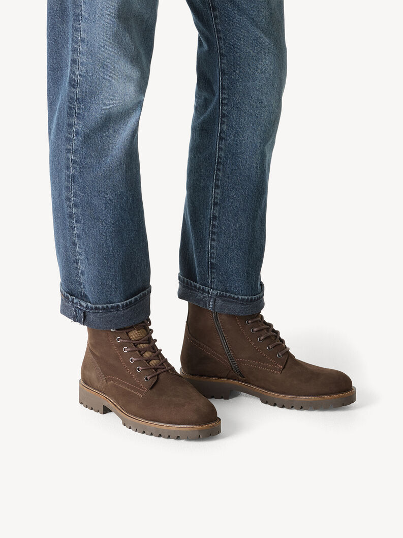 Leather Bootie - brown warm lining, MOCCA NUBUCK, hi-res