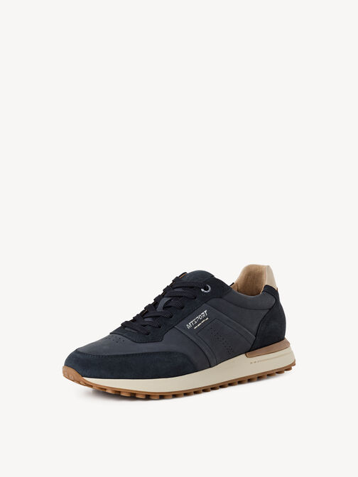Leather Sneaker - blue, NAVY, hi-res