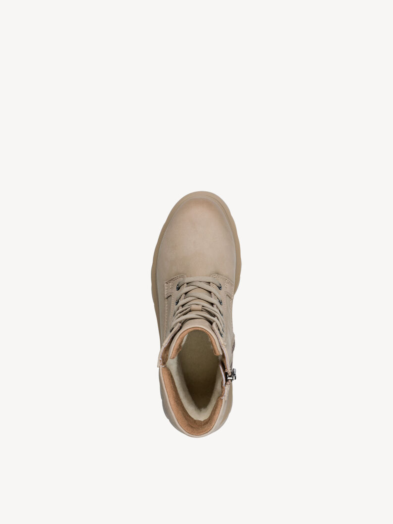 Lederstiefelette - beige Warmfutter, TAUPE, hi-res