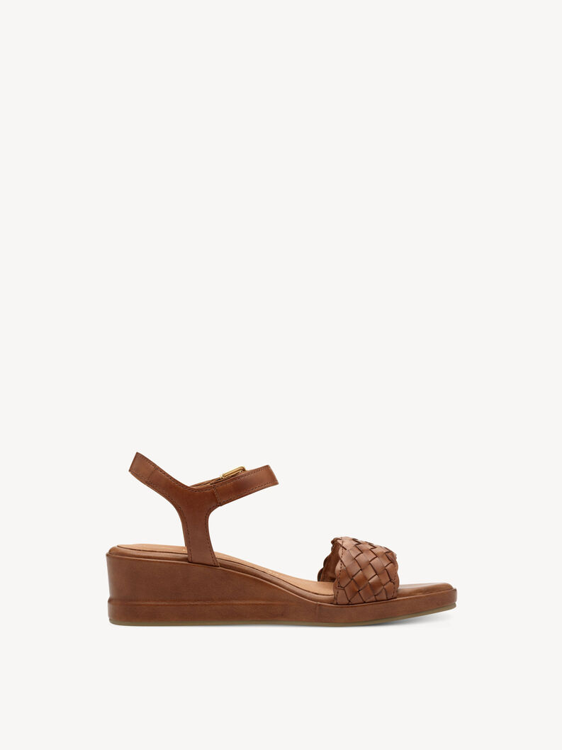 Leather Sandal - brown, COGNAC, hi-res