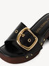 Lederpantolette - schwarz, BLACK, hi-res