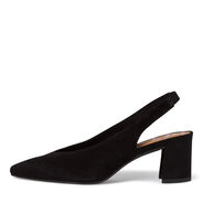 Leather sling pumps - black, BLACK, hi-res