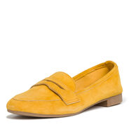 Lederslipper - gelb, YELLOW, hi-res