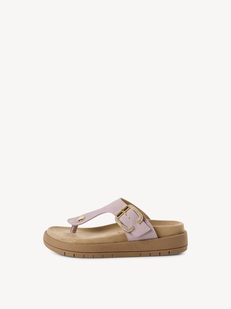 Lederpantolette - lila, LAVENDER, hi-res