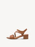 Ledersandalette - braun, COGNAC, hi-res