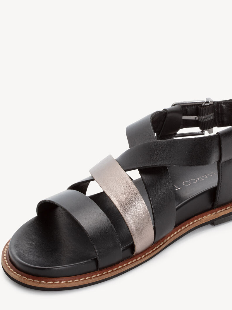 Ledersandale - schwarz, BLACK COMB, hi-res