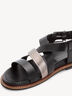 Ledersandale - schwarz, BLACK COMB, hi-res
