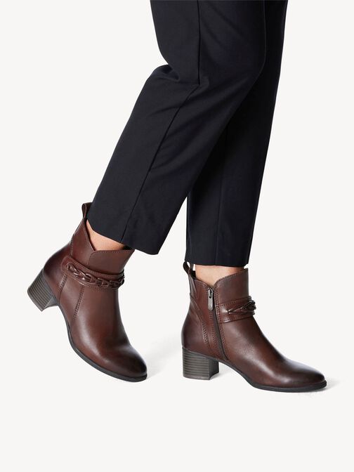 Lederstiefelette - braun, CAFE, hi-res