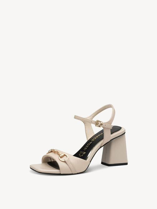 Ledersandale - beige, CREAM, hi-res