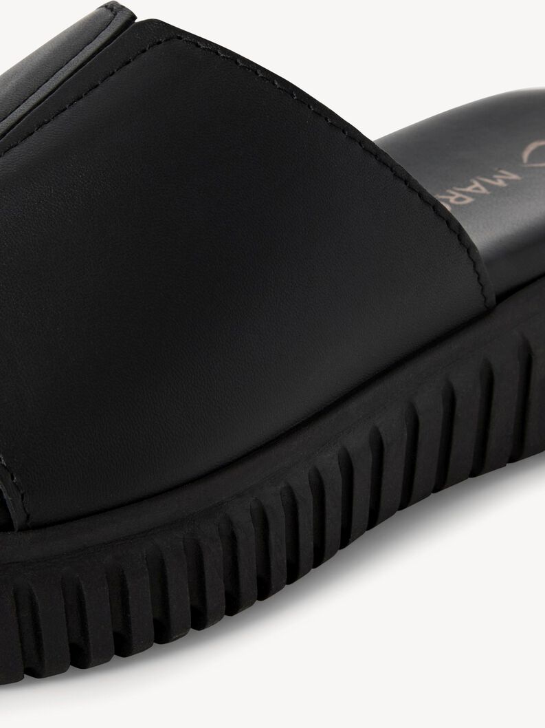 Leather Mule - black, BLACK, hi-res