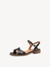 Ledersandale - schwarz, BLACK, hi-res