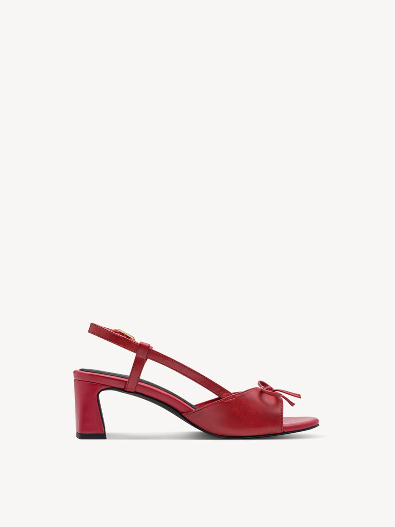 Ledersandalette - rot, RED, hi-res
