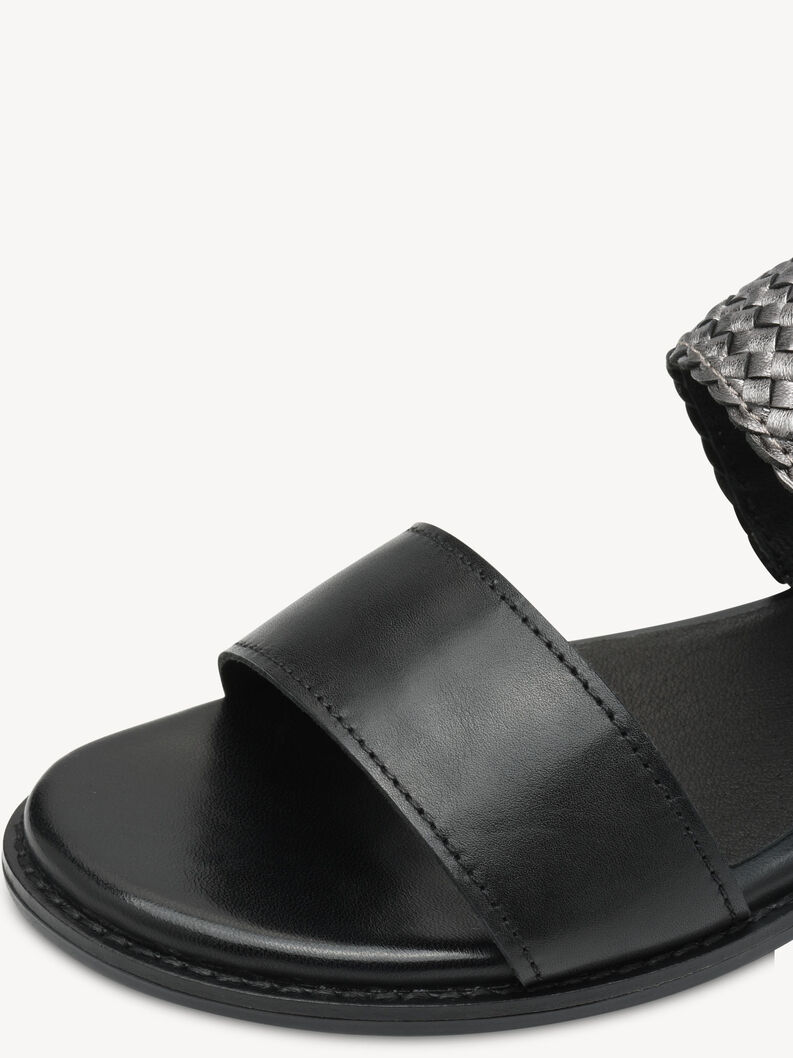 Lederpantolette - schwarz, BLACK COMB, hi-res