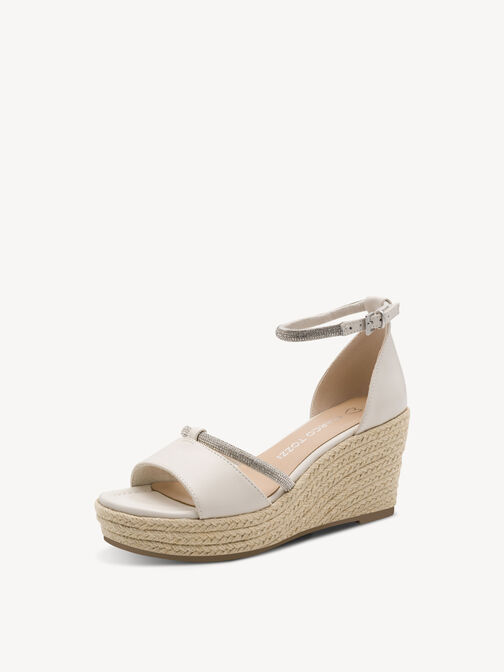 Heeled sandal - beige, CREAM, hi-res