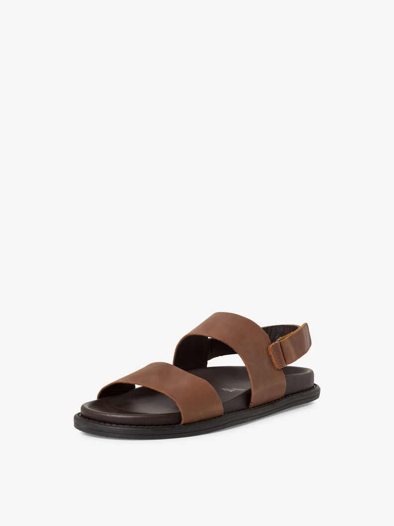 Leather Sandal - brown, CHESTNUT, hi-res