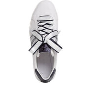 Leather Sneaker - white, WHITE/NAVY M., hi-res