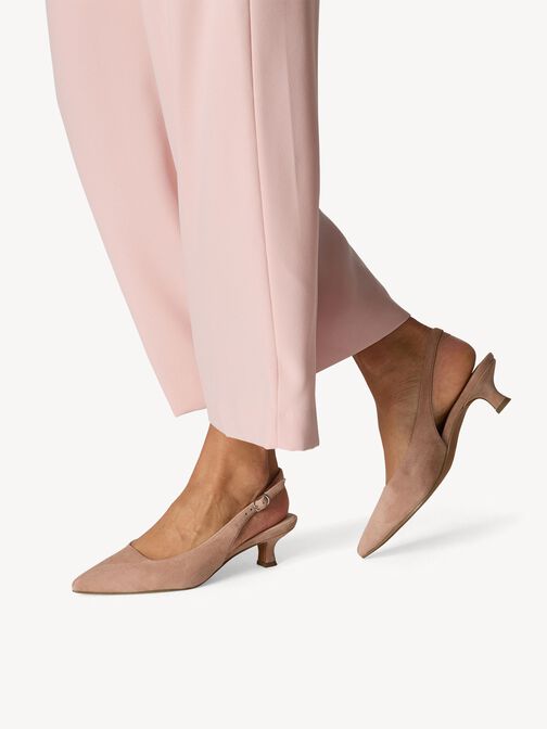 Lederslingpumps - rosa, NUDE, hi-res